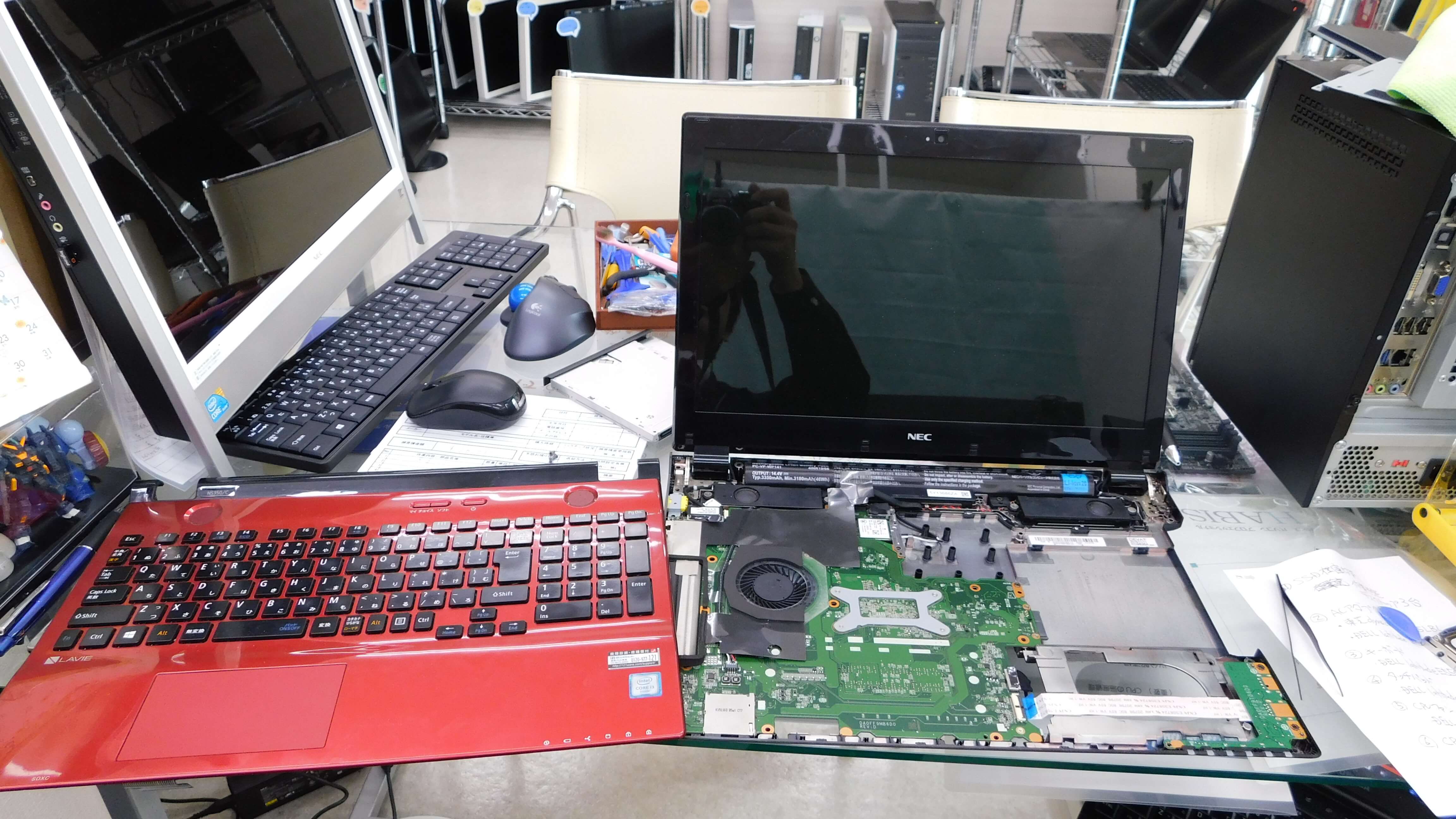 NEC LAVIE NS350/C 分解修理 パソコン起動不可 放電処理 | 直せない